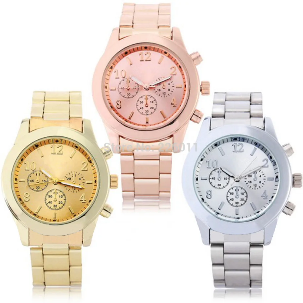 1pcs Trustworthy 3Colors Quartz Watch Men Women Faux Chronograph Plated Clock Relogio Metal Men's Watches
1pcs Trustworthy 3Colors Quartz Watch Men Women Faux Chronograph Plated Clock Relogio Metal Men's Watches