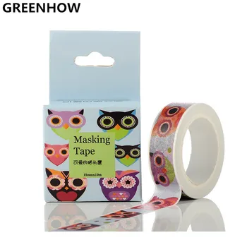 GREENHOW DIY Japanese Paper Decorative Adhesive Tape Cartoon Lovely Owl Washi Tape/Masking Tape Stickers Size 15mm*10m 3031
GREENHOW DIY Japanese Paper Decorative Adhesive Tape Cartoon Lovely Owl Washi Tape/Masking Tape Stickers Size 15mm*10m 3031