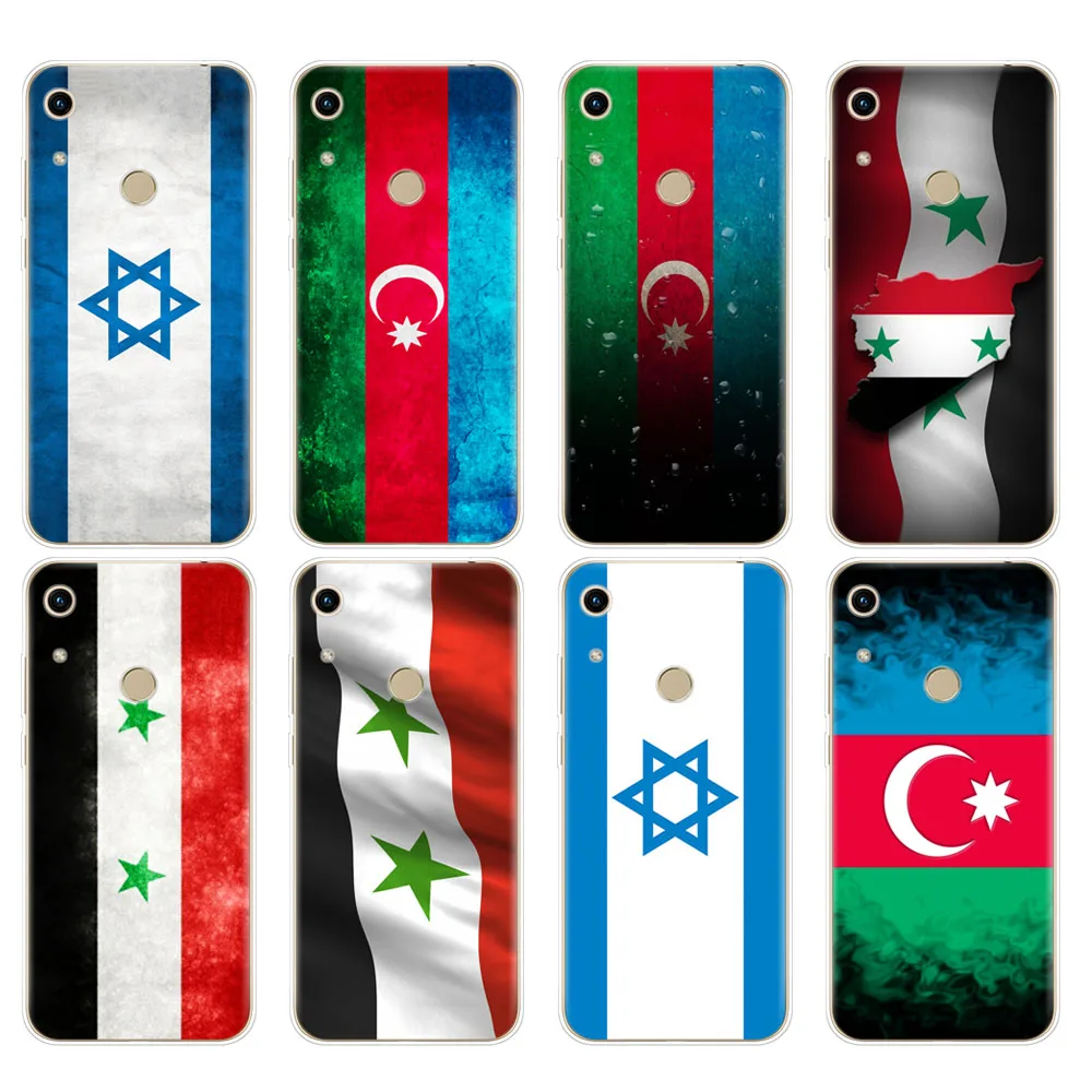 

Case For Huawei Honor 8A PRO 8C 8X 10 i play case back cover for huawei Y5 Y6 Y7 Y9 2019 pro Prime azerbaijan syria israel flag