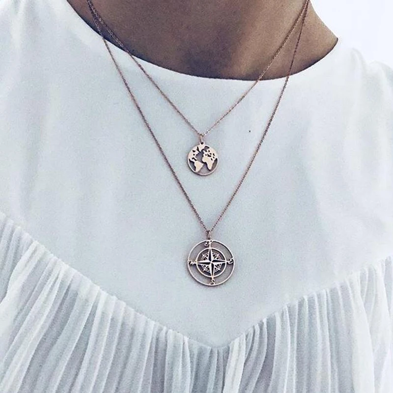 Tocona Boho Retro Punk World Map Compass Gold Color Chain Long Choker Necklace Women Multi Layer Party Jewelry Gift C13310
Tocona Boho Retro Punk World Map Compass Gold Color Chain Long Choker Necklace Women Multi Layer Party Jewelry Gift C13310