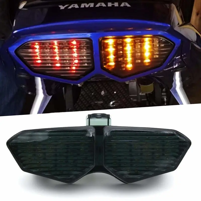 Super Bright Integrated LED Tail Light, Motorcycle Brake Stop Turn Signal Lamp, Waterproof Rear Position Light for Yamaha YZF R6
Super Bright Integrated LED Tail Light, Motorcycle Brake Stop Turn Signal Lamp, Waterproof Rear Position Light for Yamaha YZF R6