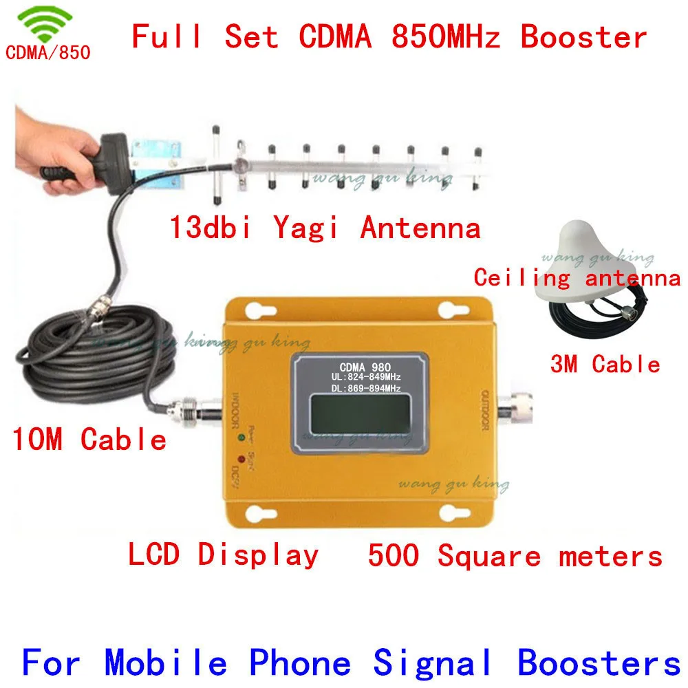 LCD Display CDMA 850mhz Signal Repeater Amplifier, CDMA Singal Booster for Mobile, Cell Phone Repeater Amplifier & Yagi Antenna
LCD Display CDMA 850mhz Signal Repeater Amplifier, CDMA Singal Booster for Mobile, Cell Phone Repeater Amplifier & Yagi Antenna