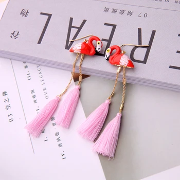 New Arrival Original Enamel Swan Pink Long Cotton Tassel Dangle Earrings Cute and Romantic Earrings For Women Jewelry
New Arrival Original Enamel Swan Pink Long Cotton Tassel Dangle Earrings Cute and Romantic Earrings For Women Jewelry