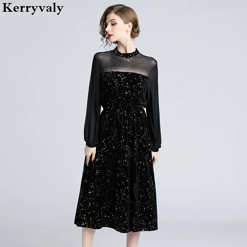 Perspectives Mesh Patchwork Velvet Midi Dress Ropa De Mujer 2019 Autumn Elastic Waist Party Dress Lange Jurken K6327
Perspectives Mesh Patchwork Velvet Midi Dress Ropa De Mujer 2019 Autumn Elastic Waist Party Dress Lange Jurken K6327
