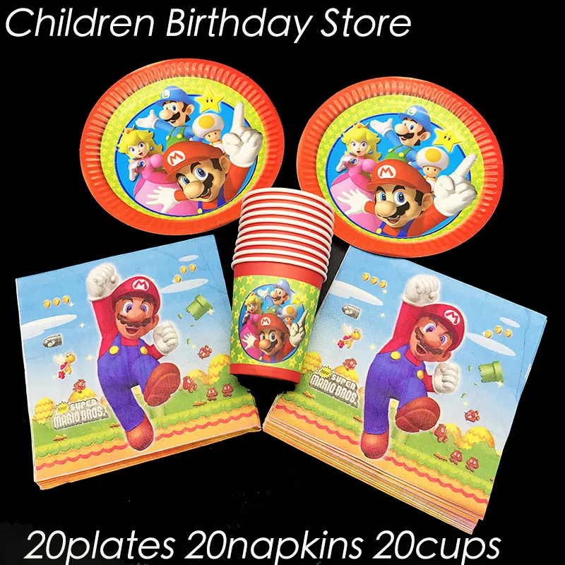 60pcs/lot Super Mario theme party tableware sets Mario Bros theme disposable plates cups napkins for 20people use Mario plates
60pcs/lot Super Mario theme party tableware sets Mario Bros theme disposable plates cups napkins for 20people use Mario plates