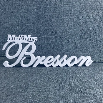 Custom Mr & Mrs Last Name Wedding Table Sign,Personalized Wedding Sign Family Name decor,Bride&Groom Wedding Decor Supplies
Custom Mr & Mrs Last Name Wedding Table Sign,Personalized Wedding Sign Family Name decor,Bride&Groom Wedding Decor Supplies