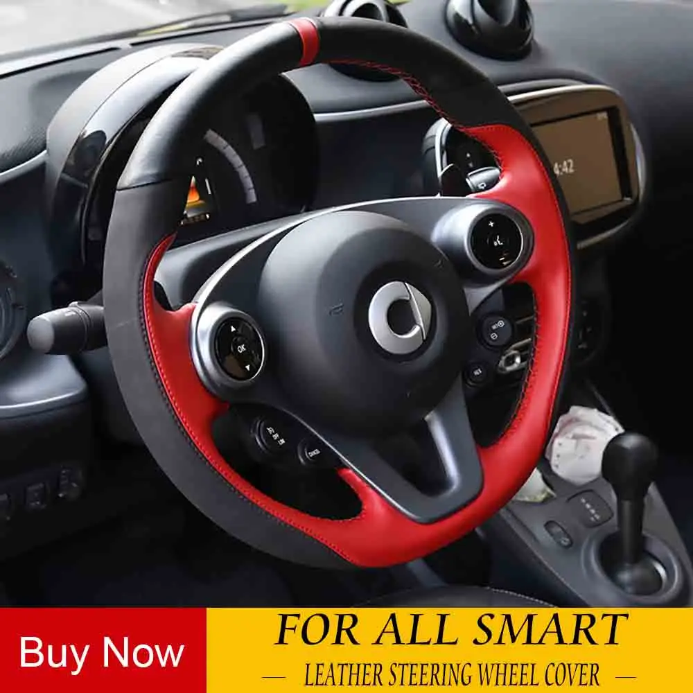 DIY Steering Wheel Cover for smart 453 fortwo forfour Extremely soft Leather Braid on the steering-wheel of Interior accessories
DIY Steering Wheel Cover for smart 453 fortwo forfour Extremely soft Leather Braid on the steering-wheel of Interior accessories