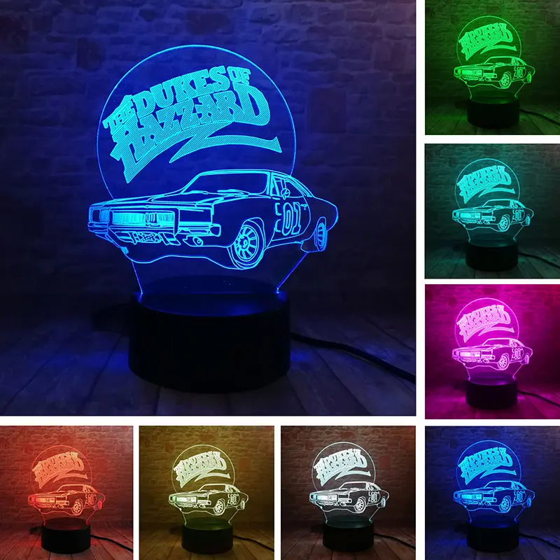 Luminous The Dukes of Hazzard Car Model Toys 3D Nightlight Visual Illusion LED Colorful Light Glow in the Dark Action Figure
Luminous The Dukes of Hazzard Car Model Toys 3D Nightlight Visual Illusion LED Colorful Light Glow in the Dark Action Figure