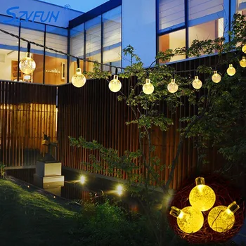 Garden Solar Light Outdoor 6M 30 LED Ball String Lights Crystal Light Balls Festoon Light Bulb Christmas Decorations Wholesale
Garden Solar Light Outdoor 6M 30 LED Ball String Lights Crystal Light Balls Festoon Light Bulb Christmas Decorations Wholesale
