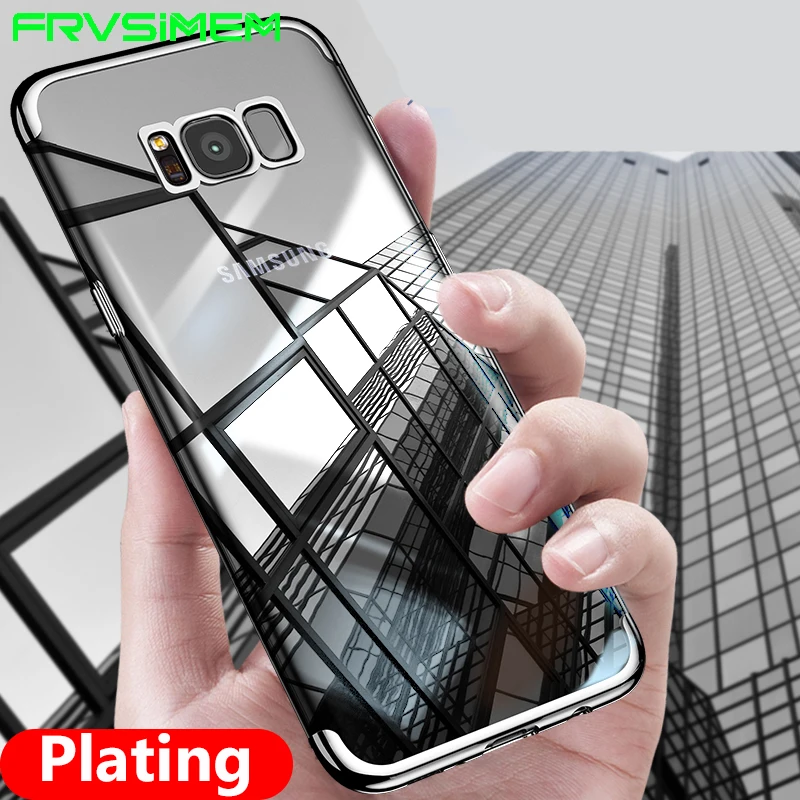 

Case For Samsung Galaxy A8 A6 2018 S9 Plus S8 S6 S7 edge J2 Prime J3 J5 J7 Core Neo 2017 J4 J6 2018 Clear Plating Soft Cover