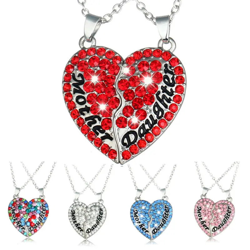 Rhinestone Crystal Love Pendant Necklace Antique Mom Daughter Family Gift Shiny Pink Clear Blue Mother's Day Jewelry Necklaces
Rhinestone Crystal Love Pendant Necklace Antique Mom Daughter Family Gift Shiny Pink Clear Blue Mother's Day Jewelry Necklaces