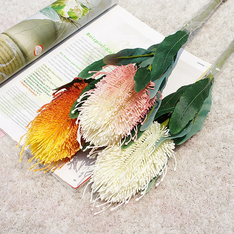 Luxury large princess Protea Cynaroides branch Artificial flowers flores artificiales for home wedding Decoration fake Plants
Luxury large princess Protea Cynaroides branch Artificial flowers flores artificiales for home wedding Decoration fake Plants