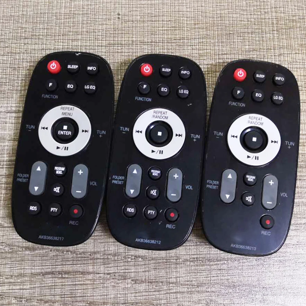 Used Original Remote Controller AKB36638212 /AKB36638217 / AKB36638213 For LG AUDIO SYSTEM Remoto Controle
Used Original Remote Controller AKB36638212 /AKB36638217 / AKB36638213 For LG AUDIO SYSTEM Remoto Controle