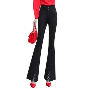 2019 Spring Autumn New Fasahion Women Solid Lace Spliced Elegant Flare Pants Female Button Slim Casual Split Long Trouser Z171
2019 Spring Autumn New Fasahion Women Solid Lace Spliced Elegant Flare Pants Female Button Slim Casual Split Long Trouser Z171