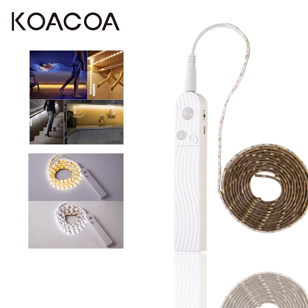 1m 2m 3m Wireless PIR Motion Sensor LED Bed Closet Night light 5V 2835 LED Strip AAA Battery Power Flexiable lamp Illumination
1m 2m 3m Wireless PIR Motion Sensor LED Bed Closet Night light 5V 2835 LED Strip AAA Battery Power Flexiable lamp Illumination