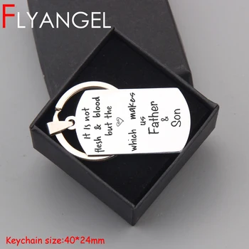 FLYANGEL Fashion Car Key Tag Engraved keyring Father's Day Key Chain Gifts Makes Us Father & Son High Quality Key Holder
FLYANGEL Fashion Car Key Tag Engraved keyring Father's Day Key Chain Gifts Makes Us Father & Son High Quality Key Holder