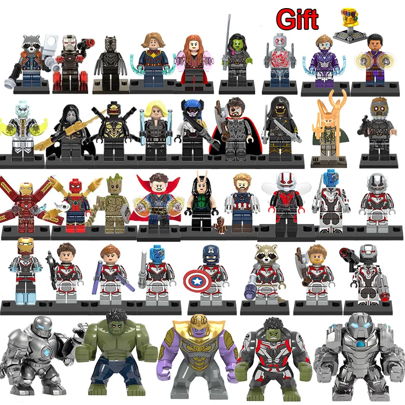 40pcs Legoing Avengers 4 Captain Marvel Endgame Thanos Black Panther War Machine figures Spiderman iron man Building Block Toy
40pcs Legoing Avengers 4 Captain Marvel Endgame Thanos Black Panther War Machine figures Spiderman iron man Building Block Toy