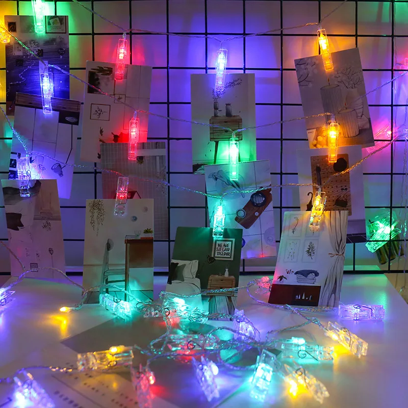 Garland Card Photo Clip String Lights 2M 20LEDS Led Fairy Light Xmas Bedroom DIY Clothespin Shapes Battery Christmas Lamp
Garland Card Photo Clip String Lights 2M 20LEDS Led Fairy Light Xmas Bedroom DIY Clothespin Shapes Battery Christmas Lamp