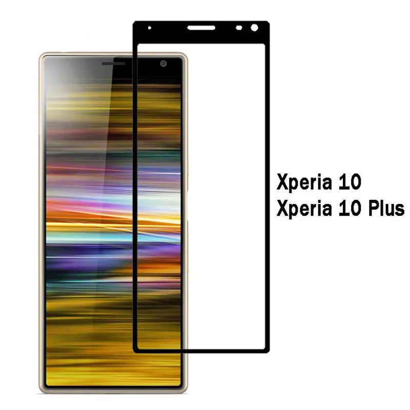 Закаленное стекло для Sony Xperia 10 Plus защитная стеклянная пленка + plus защита экрана