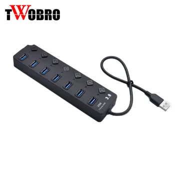 USB 3.0 HUB High Speed USB 3.0 HUB 7 port hub Splitter On/Off Switches for MacBook Laptop PC