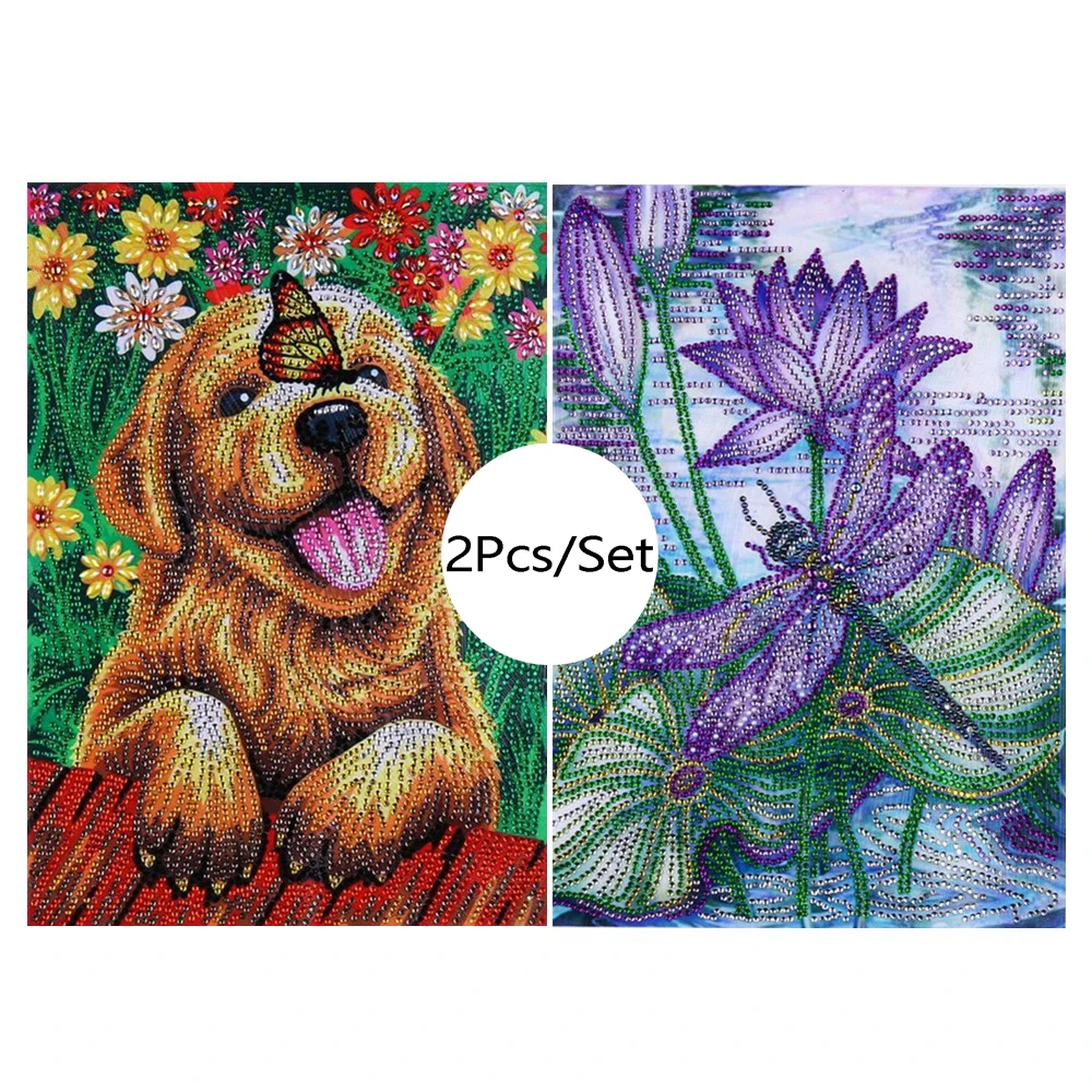 2Pcs/set 5D Special Shaped Diamond Painting Dog Butterfly Flowers Diamond Animal Diamond Embroidery Cross Stitch Decoration
2Pcs/set 5D Special Shaped Diamond Painting Dog Butterfly Flowers Diamond Animal Diamond Embroidery Cross Stitch Decoration