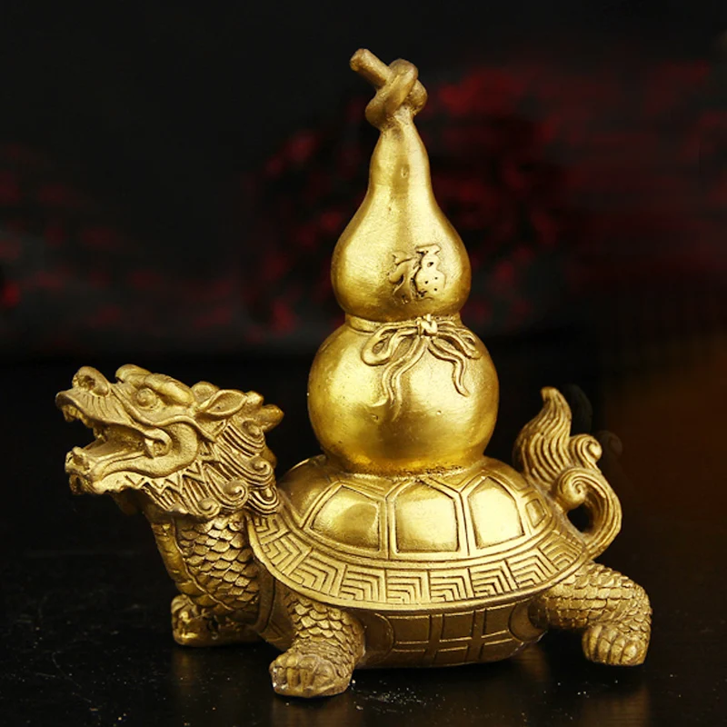 Retro Nostalgia Style High Pure Brass Fantastic Dragon Turtle Gourd Copper Crafts High Grade Artwork Home Auspicious Decoration
Retro Nostalgia Style High Pure Brass Fantastic Dragon Turtle Gourd Copper Crafts High Grade Artwork Home Auspicious Decoration