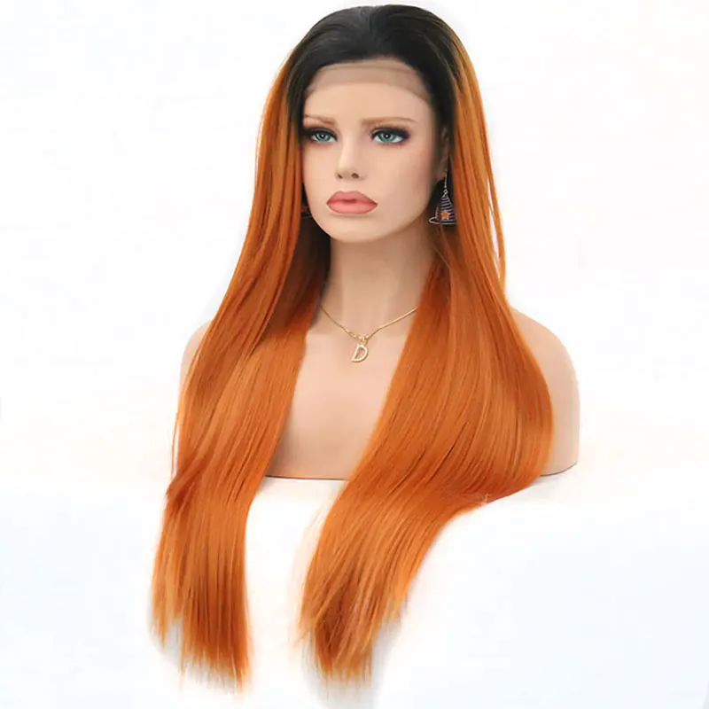 Bombshell Straight Synthetic Lace Front Wigs Dark Roots Ombre Orange Red Color Heat Resistant Fiber for White Women Daily Wigs
Bombshell Straight Synthetic Lace Front Wigs Dark Roots Ombre Orange Red Color Heat Resistant Fiber for White Women Daily Wigs
