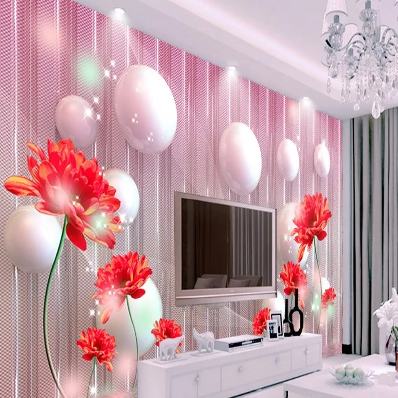 beibehang Large custom wallpaper 3D stereo modern dream red flower living room bedroom TV background wall decoration
beibehang Large custom wallpaper 3D stereo modern dream red flower living room bedroom TV background wall decoration