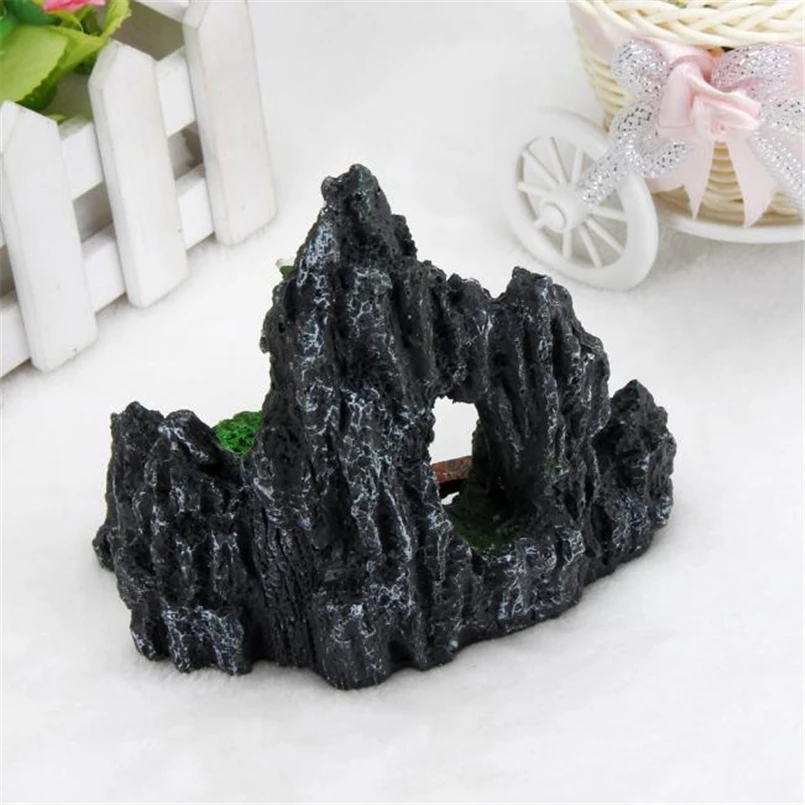 New Cartoon resin castle aquariums castle decoration aquarium mountain hot sale on Decorative Rocks Ornaments #4D27 (4)