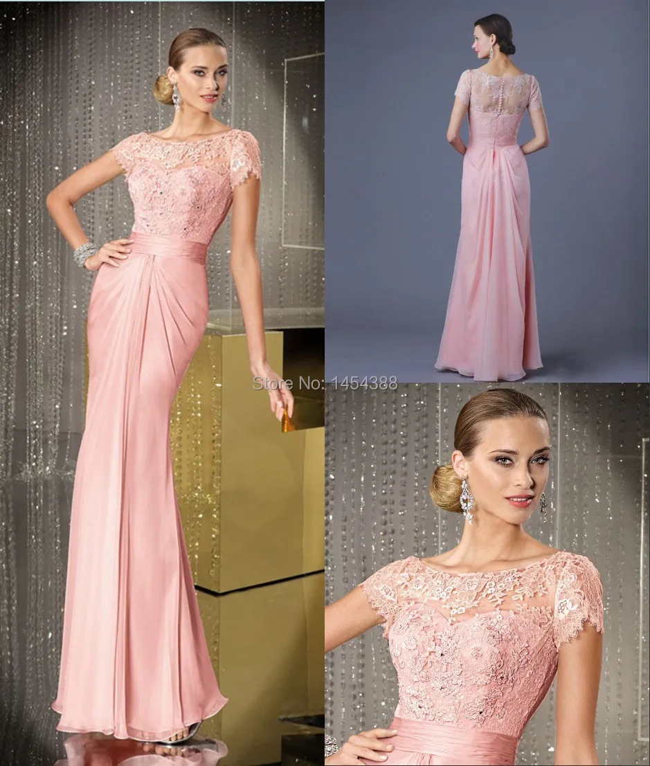 A-line Bateau Floor-length Long Chiffon Short Sleeve Evening Dress 2015 Pink Lace Evening Gowns customer made/Free FTT189
A-line Bateau Floor-length Long Chiffon Short Sleeve Evening Dress 2015 Pink Lace Evening Gowns customer made/Free FTT189