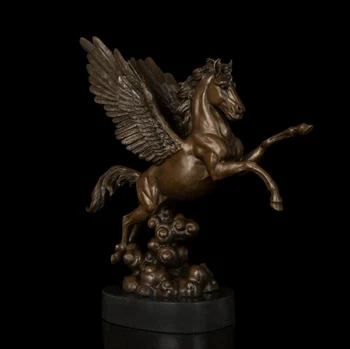 38 CM Western Art Deco Bronze Marble Wing Fine Horse Equine Ornament Sculpture
38 CM Western Art Deco Bronze Marble Wing Fine Horse Equine Ornament Sculpture