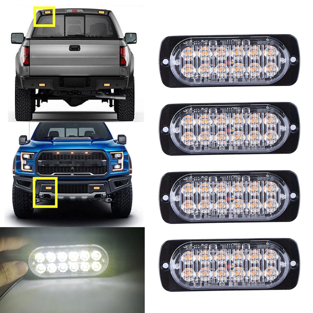 4x 12LED Flashing Recovery Strobe Car Emergency Light Grill Breakdown Beacon Warning Hazard 12V White Blue Amber Red
4x 12LED Flashing Recovery Strobe Car Emergency Light Grill Breakdown Beacon Warning Hazard 12V White Blue Amber Red