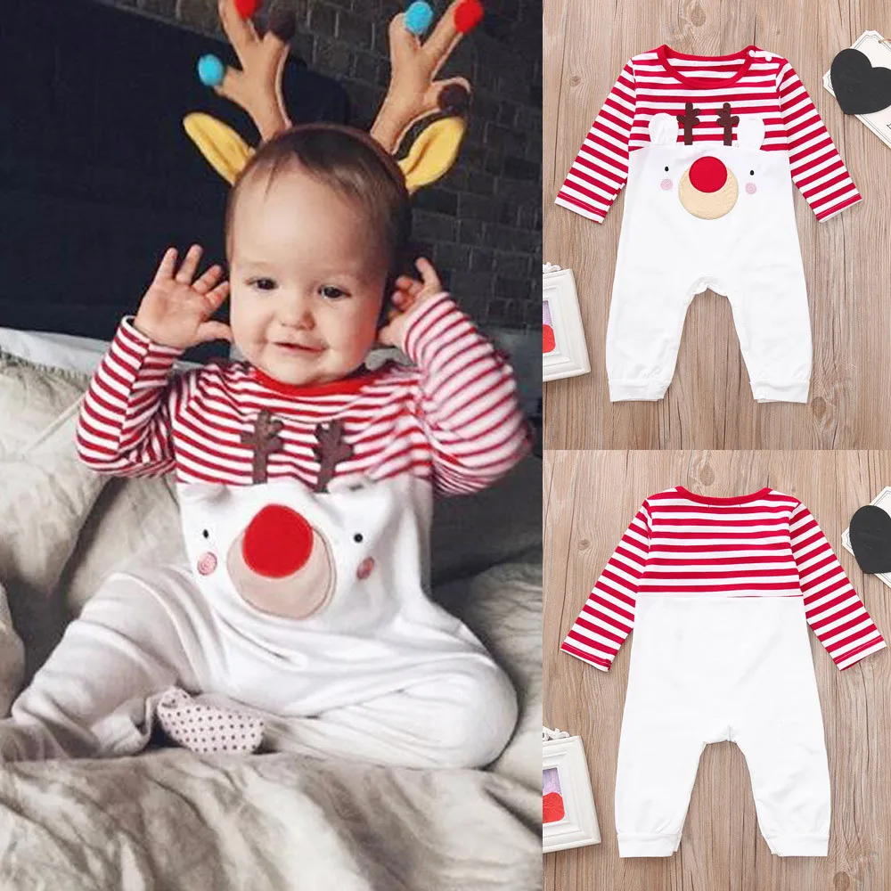 Spring Autumn Toddler infant christmas baby romper Baby Boys Girls christmas baby romper Deer Striped Romper Jumpsuit Outfits
Spring Autumn Toddler infant christmas baby romper Baby Boys Girls christmas baby romper Deer Striped Romper Jumpsuit Outfits