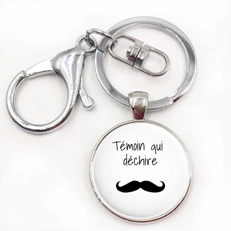 Temoin qui decchire keychain Art Keychains Glass Cabochon Silver Plated Pendant Key Holder Jewelry
Temoin qui decchire keychain Art Keychains Glass Cabochon Silver Plated Pendant Key Holder Jewelry
