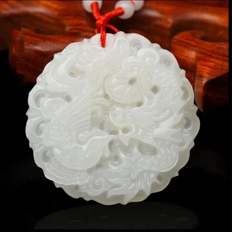KYSZDL free shipping zodiac pendants Hetian White stone Dragon and Phoenix men and women couple necklace pendant jewelry gift
KYSZDL free shipping zodiac pendants Hetian White stone Dragon and Phoenix men and women couple necklace pendant jewelry gift