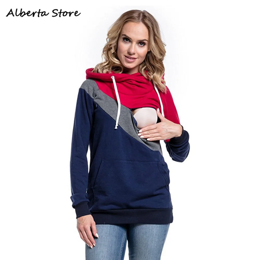 2019 New Maternity Hoodes Spring & Autumn Long Sleeves Zipper Convenience Breastfeeding Tops Pregnant Women Patchwork T-shirt
2019 New Maternity Hoodes Spring & Autumn Long Sleeves Zipper Convenience Breastfeeding Tops Pregnant Women Patchwork T-shirt