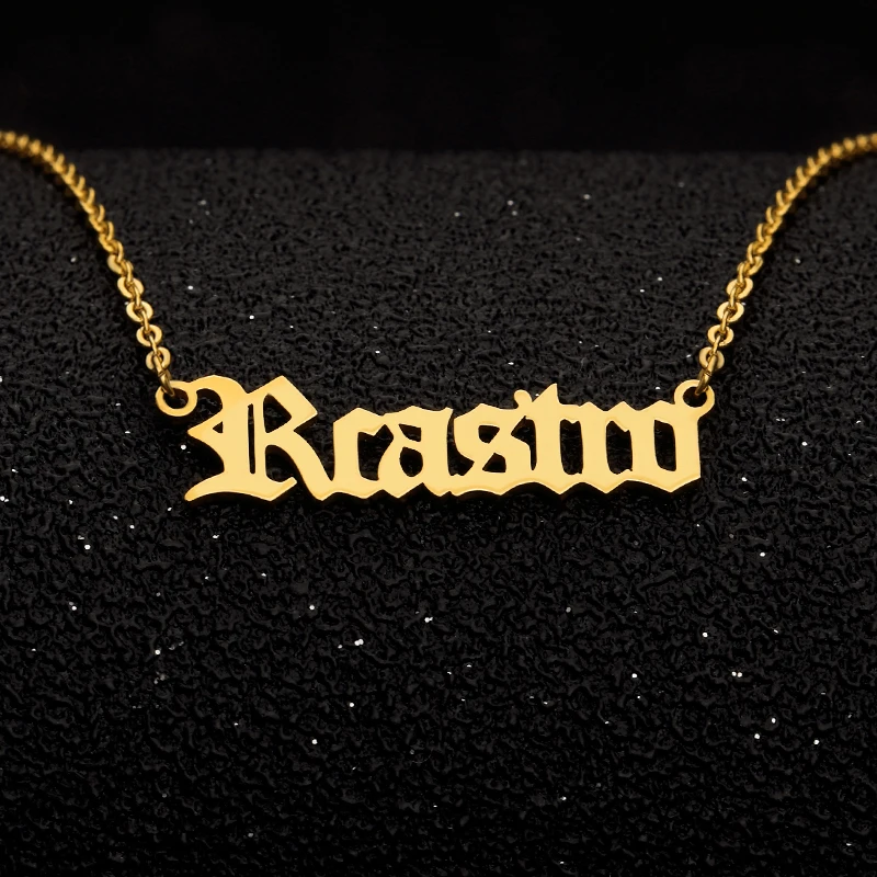 Personalized Old English Font Name Necklaces Pendant Gold Chain For Women Bijoux Femme Friend Gift Custom Jewelry
Personalized Old English Font Name Necklaces Pendant Gold Chain For Women Bijoux Femme Friend Gift Custom Jewelry