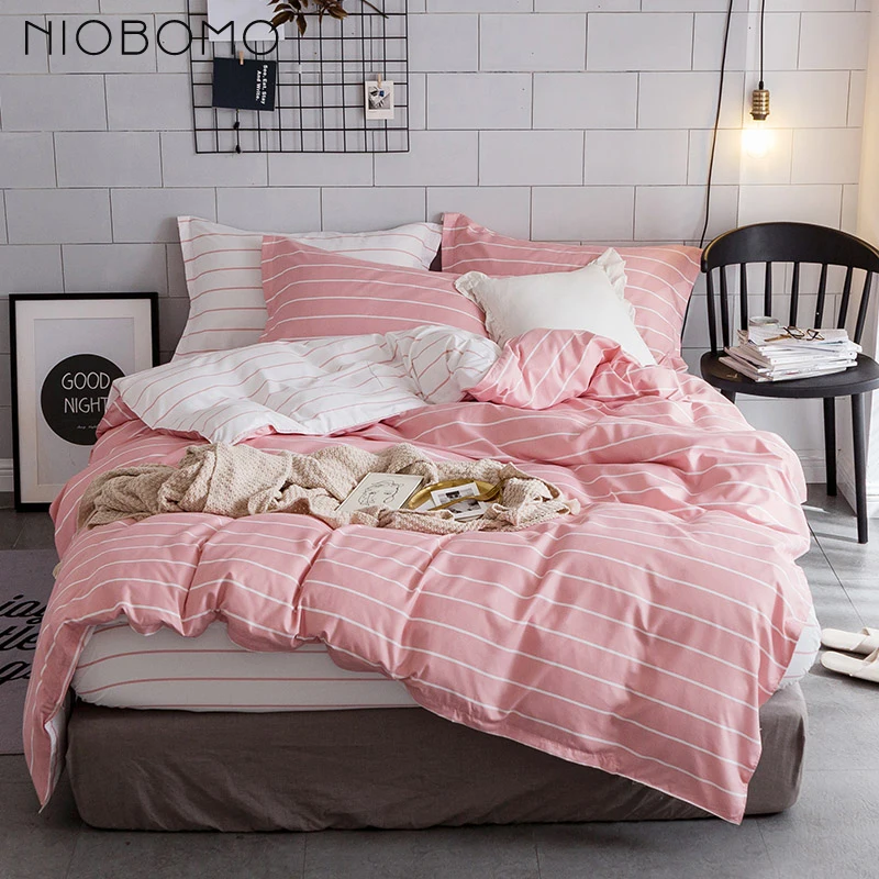 NIOBOMO 4Pcs/Set Bedding Set Simple Style Set Bed For Bedroom Children Room Cover Sheet Pillow Cases Cover Bedding Set
NIOBOMO 4Pcs/Set Bedding Set Simple Style Set Bed For Bedroom Children Room Cover Sheet Pillow Cases Cover Bedding Set