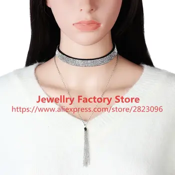 70pcs/lot korea style full crystal lady choker black South Korea cloth with soft nap necklace for women wholesale lady choker 
70pcs/lot korea style full crystal lady choker black South Korea cloth with soft nap necklace for women wholesale lady choker