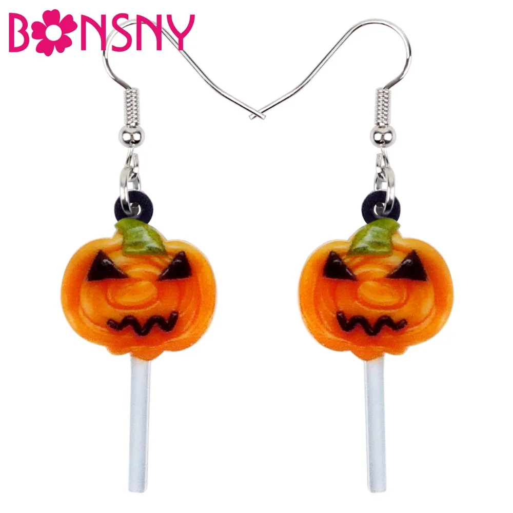Bonsny Acrylic Halloween Sweet Pumpkin Lollipop Candy Earrings Drop Dangle Big Long Novelty Jewelry For Women Girls Teens Gift
Bonsny Acrylic Halloween Sweet Pumpkin Lollipop Candy Earrings Drop Dangle Big Long Novelty Jewelry For Women Girls Teens Gift