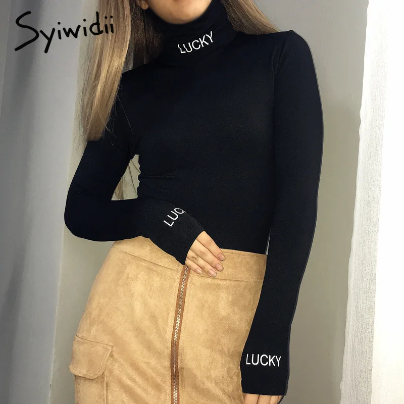 Hot LUCKY Letter Bodysuit Women Black Long Sleeve Winter Shirts Warm Velvet Bodysuit Casual Skinny High Collar Tops Dropshipping
Hot LUCKY Letter Bodysuit Women Black Long Sleeve Winter Shirts Warm Velvet Bodysuit Casual Skinny High Collar Tops Dropshipping