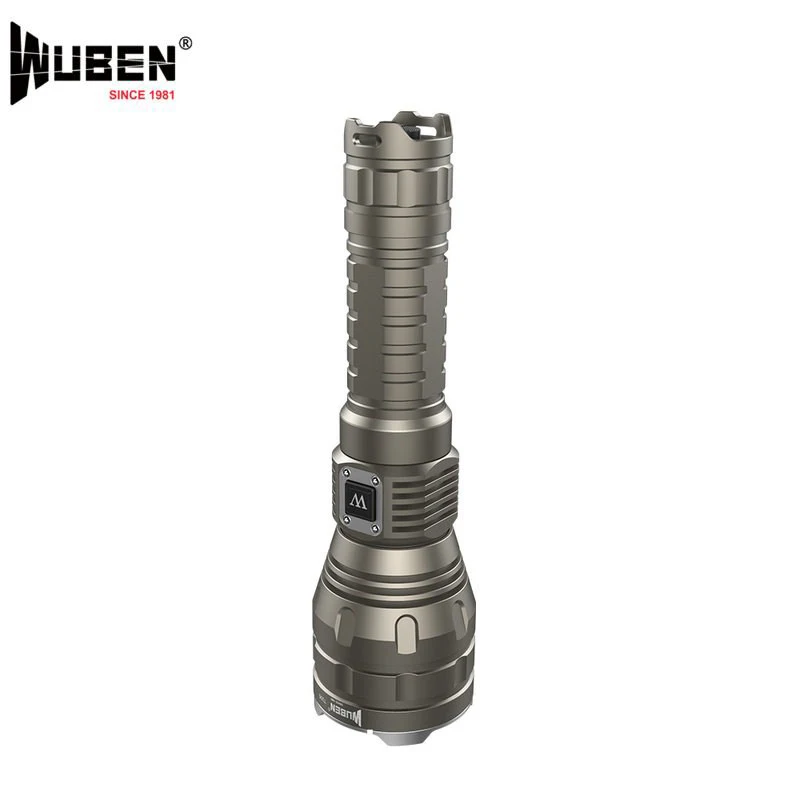Wuben T105 Pro USB Rechargeable Flashlight Champagne Searchlight CREE XPL-V5 max 1500 Lumen beam throw 732 meter tactical torch
Wuben T105 Pro USB Rechargeable Flashlight Champagne Searchlight CREE XPL-V5 max 1500 Lumen beam throw 732 meter tactical torch