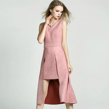 2016 womens new Autumn fashion High-end elegnt brief slim all-match suede dress female sleeveless O neck high low long dresses
2016 womens new Autumn fashion High-end elegnt brief slim all-match suede dress female sleeveless O neck high low long dresses