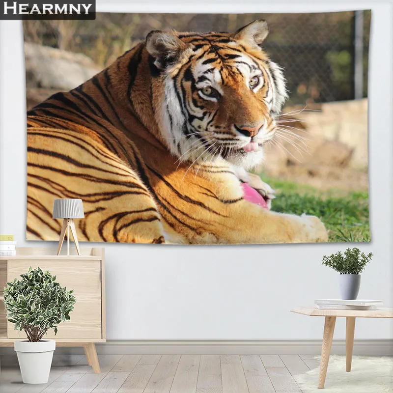 

Custom Tiger Wall Tapestry Home Decorations Wall Hanging Forest Tapestries For Bedroom 130x150CM,140x250CM
