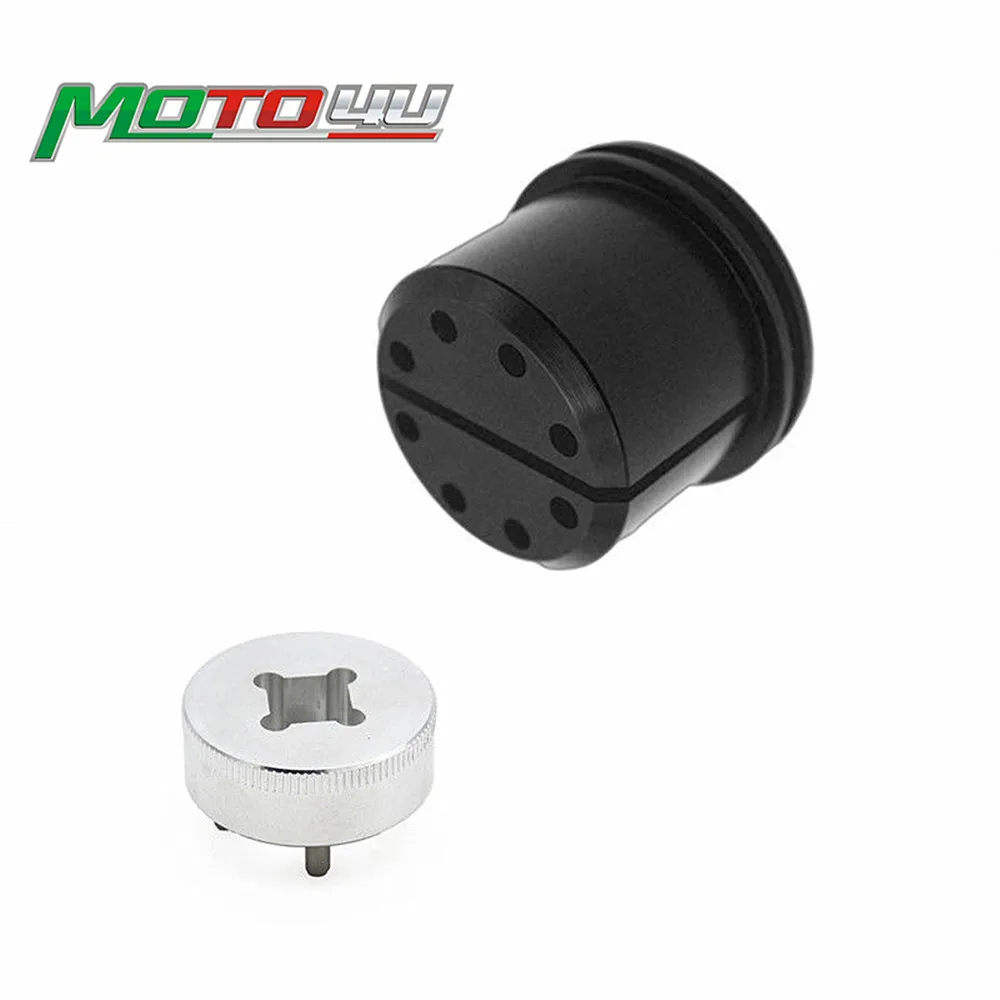 Black Upper Triple Clamp Steering Stem Nut + tool for Ducati 748 749 996 998 999 ST4
Black Upper Triple Clamp Steering Stem Nut + tool for Ducati 748 749 996 998 999 ST4