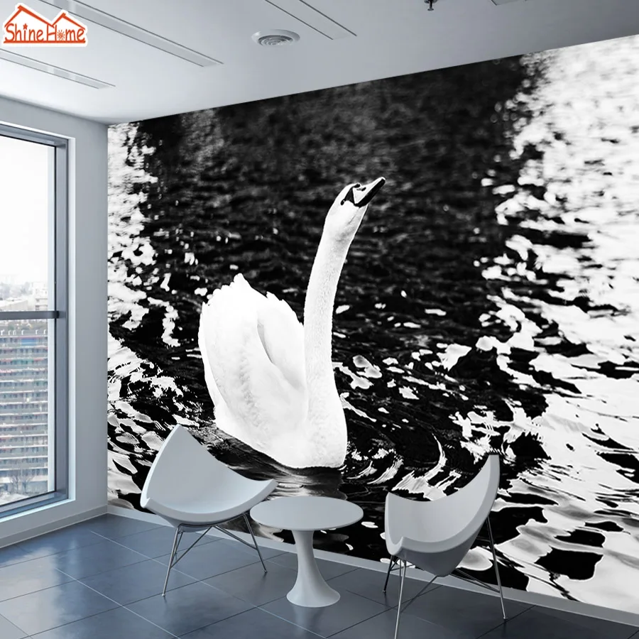 ShineHome-Large Animal 3d Swan Wallpapers for 3 d Dinning Living Room Black White Wall Paper Mural Rolls Wallpaper TV Home Decor
ShineHome-Large Animal 3d Swan Wallpapers for 3 d Dinning Living Room Black White Wall Paper Mural Rolls Wallpaper TV Home Decor