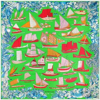 Twill Silk Women Scarf 130*130 cm Euro Design Colors Sailboat Flower Print Square Scarves High Quality Gift Fashion Silk Shawls
Twill Silk Women Scarf 130*130 cm Euro Design Colors Sailboat Flower Print Square Scarves High Quality Gift Fashion Silk Shawls