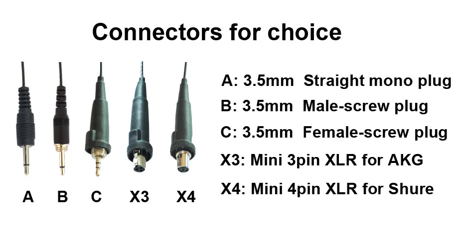 Waterproof mic connectors for choice