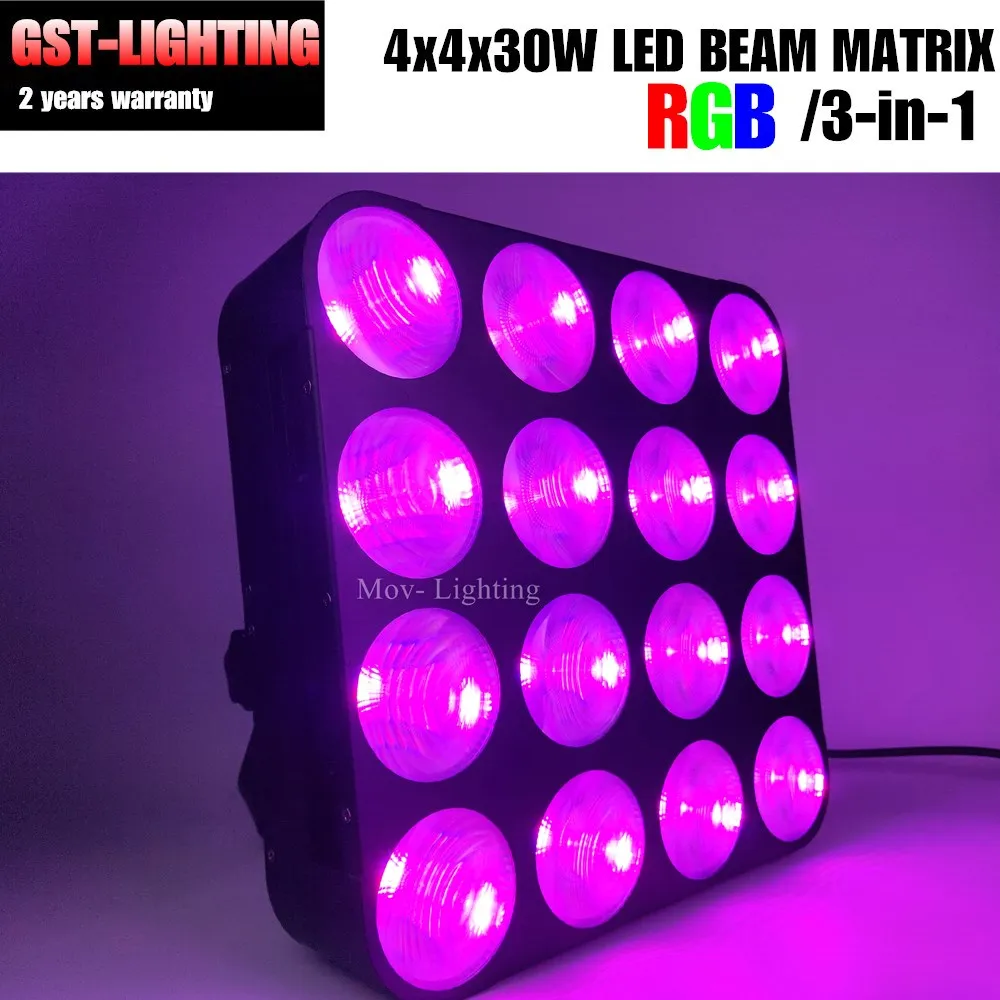 4 шт./лот музыкальные инструменты 16x30 Вт COB 3 в 1 RGB светодиодная матрица Блиндер для