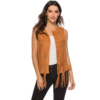 FREE OSTRICH Women Coat Spring Fashion Suede Stitching Sleeveless Coat Tassel cool Fold Tops Novelty Women Coats And Jackets
FREE OSTRICH Women Coat Spring Fashion Suede Stitching Sleeveless Coat Tassel cool Fold Tops Novelty Women Coats And Jackets